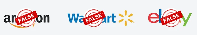 Amazon Walmart eBay fake